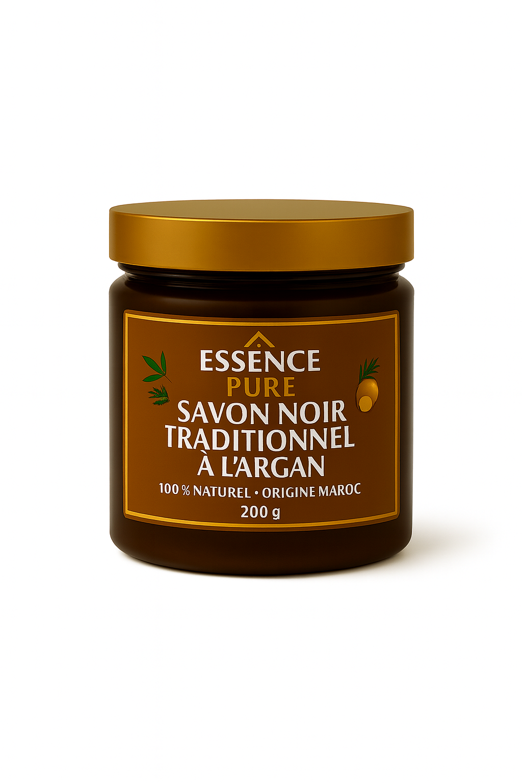 Savon Noir à l’Argan – 200g (Gant Exfoliant Offert)